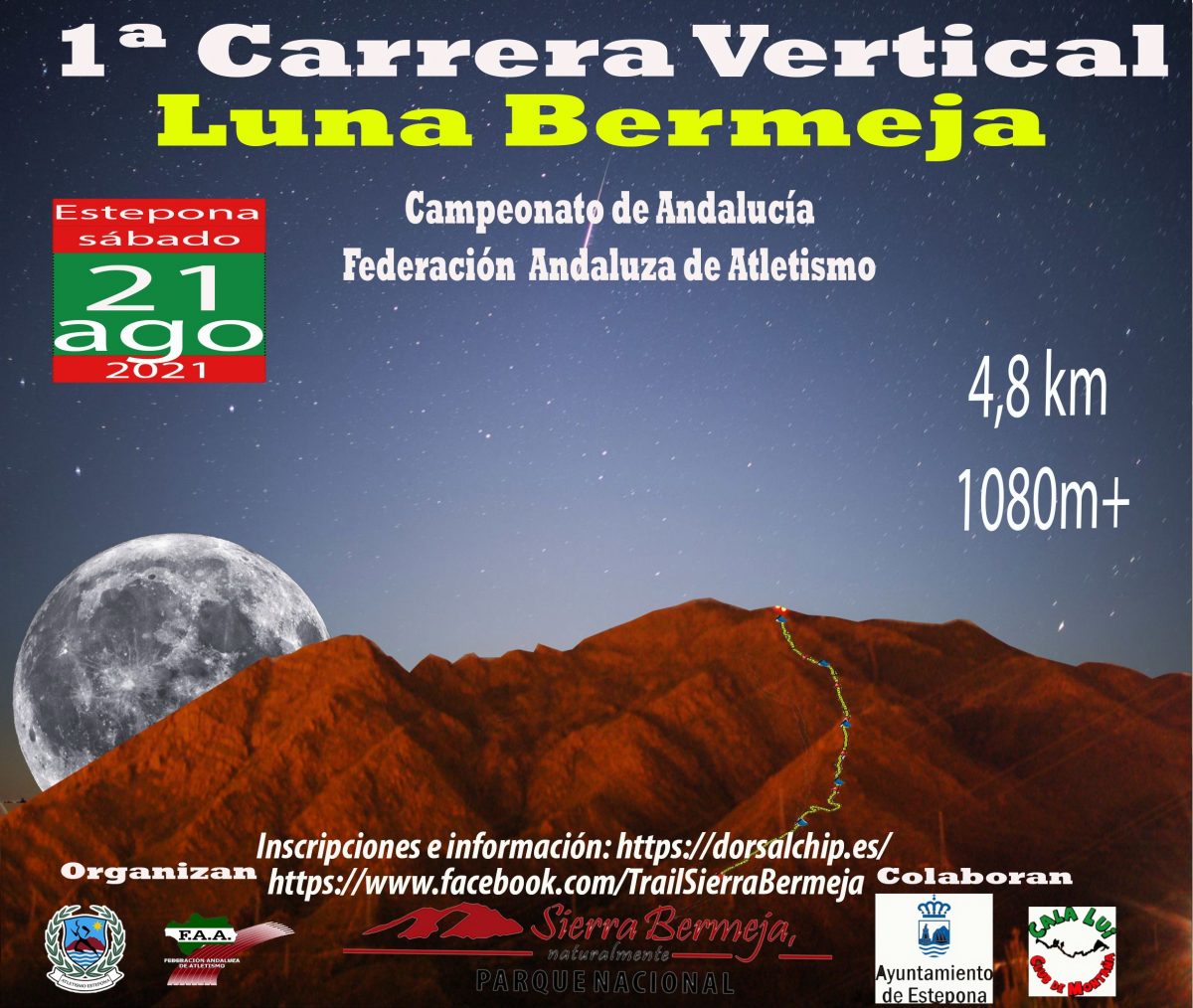 Abierto el plazo para participar en el I Kilómetro Vertical 'Luna Bermeja', en Estepona - cartel Kilometros Vertical 2021 1 Abierto el plazo para participar en el I Kilómetro Vertical 'Luna Bermeja', en Estepona - cartel Kilometros Vertical 2021 1